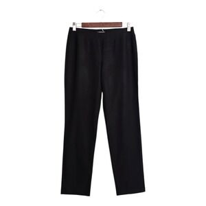 Eileen Fisher Washable Stretch Crepe Mid-Rise Pant In Black Sz XS